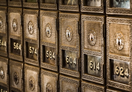 numbers on security deposit boxes