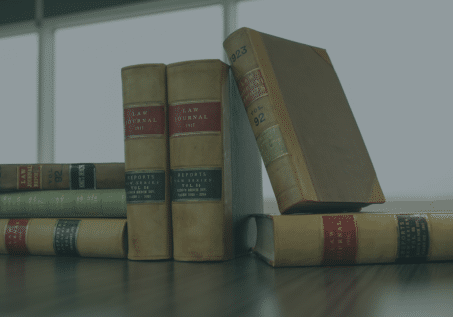law books displayed on a table