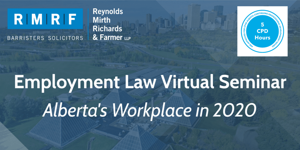 RMRF Employment Law Virtual Seminar - Alberta's Workplace in 2022