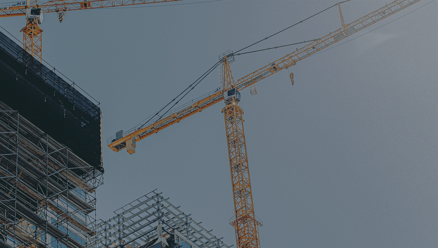 construction crane with building